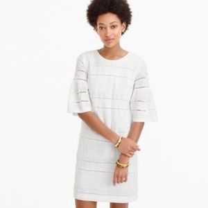 J. Crew Flutter-sleeve Eyelet Shift Dress White Size 4